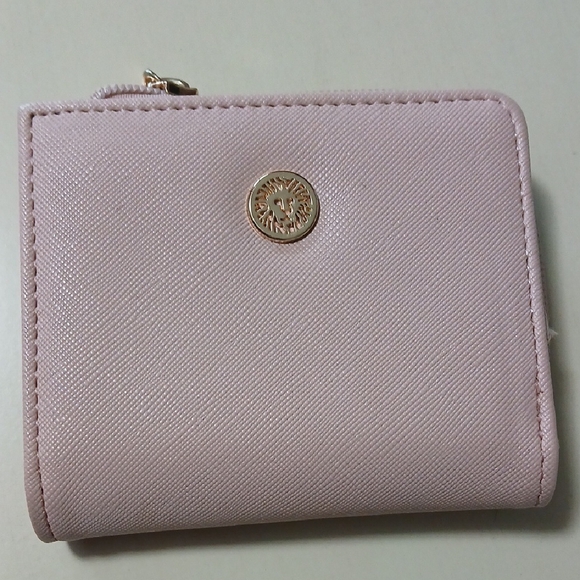 Anne Klein Light Pink Wallet with Gold Accent - Picture 1 of 8